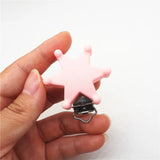 10pcs Silicone Star Teether Clips DIY Craft Baby Dummy Soother Holder Clips