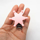 10pcs Silicone Star Teether Clips DIY Craft Baby Dummy Soother Holder Clips