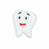 Chenkai 10pcs Silicone Tooth Beads Baby Beads BPA Infant Chewable Dummy Necklace