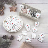 Chenkai 10pcs Silicone Tooth Beads Baby Beads BPA Infant Chewable Dummy Necklace