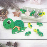 Chenkai 10pcs Silicone Turtle Baby Animal Beads BPA Dummy Necklace Pacifier Toy