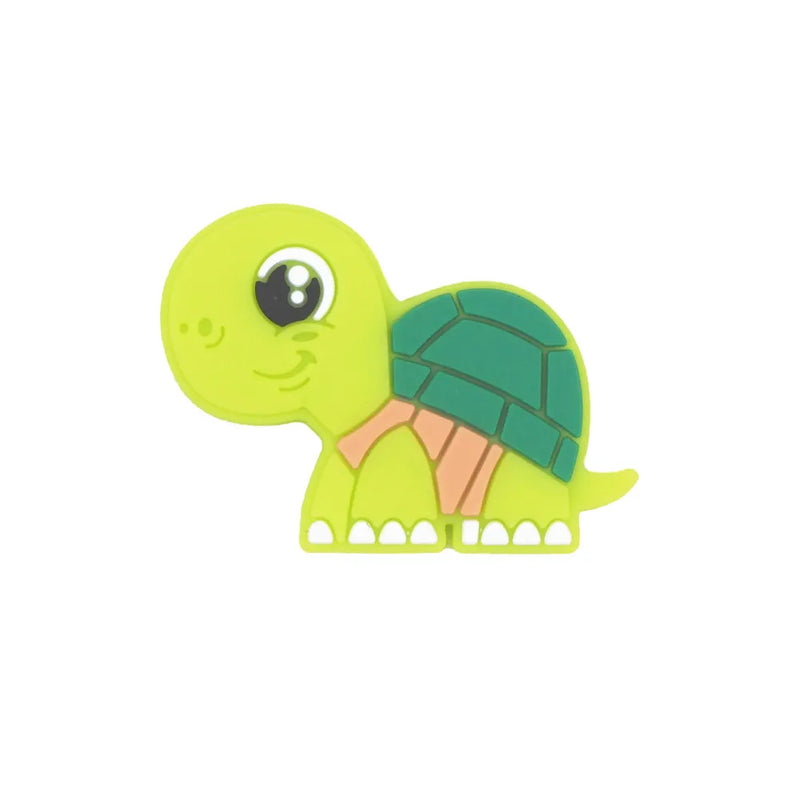 Chenkai 10pcs Silicone Turtle Baby Animal Beads BPA Dummy Necklace Pacifier Toy