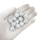 10pcs Silicone Volleyball Beads Baby Teething Chewable Infant Dummy Necklace Toy