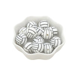 10pcs Silicone Volleyball Beads Baby Teething Chewable Infant Dummy Necklace Toy