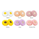 Chenkai 10pcs Sunflower Beads Silicone Teething Necklace