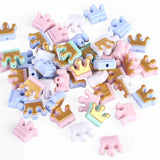 Chenkai 20PCS BPA Silicone Crown Teether Beads