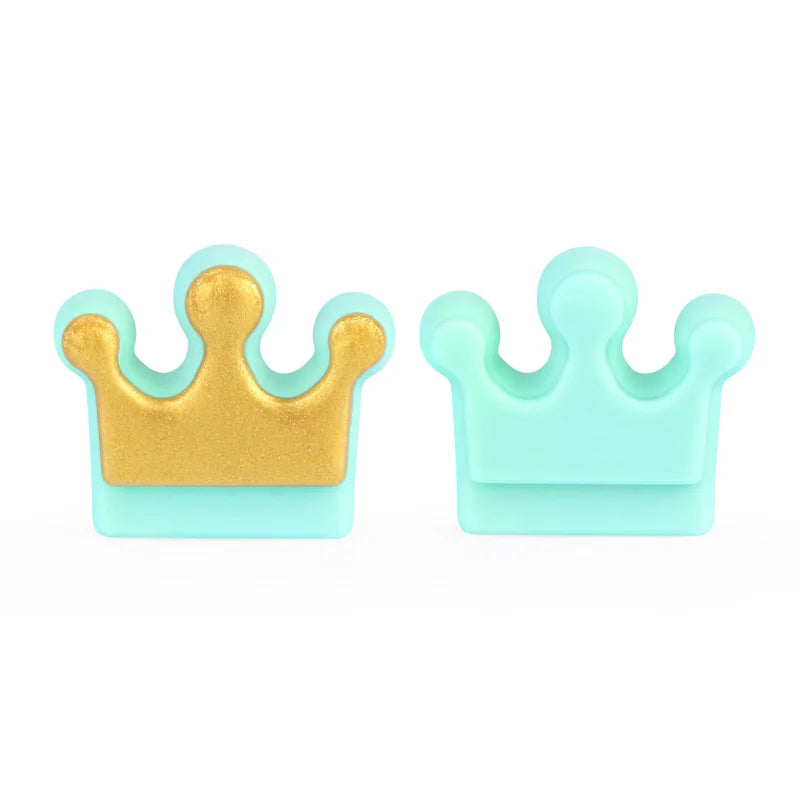 Chenkai 20PCS BPA Silicone Crown Teether Beads