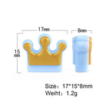 Chenkai 20PCS BPA Silicone Crown Teether Beads