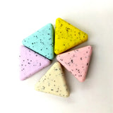 Chenkai 20pcs BPA Silicone Triangle Teether Beads Baby Nursing Necklace
