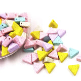Chenkai 20pcs BPA Silicone Triangle Teether Beads Baby Nursing Necklace