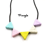Chenkai 20pcs BPA Silicone Triangle Teether Beads Baby Nursing Necklace