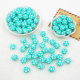 Chenkai 50PCS 12mm Ball Print Silicone Beads Teething DIY Sensory Chewing Toy