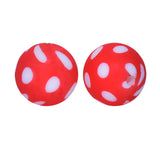 Chenkai 50PCS 12mm Red Ball Print Silicone Beads for Teething