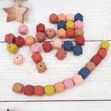 Chenkai 50PCS 14mm Silicone Hexagon Teether Beads BPA DIY Baby Pacifier