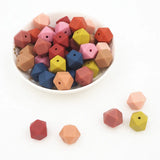 Chenkai 50PCS 14mm Silicone Hexagon Teether Beads BPA DIY Baby Pacifier