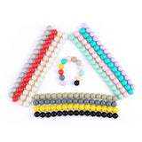 Chenkai 50PCS Baby Round Silicone Teething Beads DIY Chewing Toy