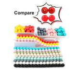 Chenkai 50PCS Baby Round Silicone Teething Beads DIY Chewing Toy