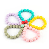 Chenkai 50PCS Baby Round Silicone Teething Beads DIY Chewing Toy