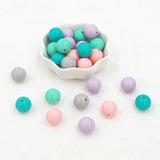 Chenkai 50PCS Baby Round Silicone Teething Beads DIY Chewing Toy