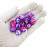 Chenkai 50PCS 15mm Asaka Print Silicone Round Beads for DIY Sensory Toy