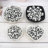 Chenkai 50PCS Bear Paw Print Silicone Beads BPA-Free Teething DIY Sensory Toy