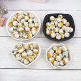 Chenkai 50PCS 15mm Daisy Print Silicone Beads Teething DIY Chewing Toy
