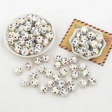 Chenkai 50PCS 15mm Silicone Beads Baby Teething BPA DIY Sensory Chew Toy