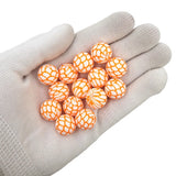 Chenkai 50PCS 15mm Scales Print Silicone Beads Baby Teething Toys