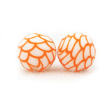 Chenkai 50PCS 15mm Scales Print Silicone Beads Baby Teething Toys