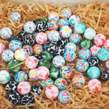 Chenkai 50PCS 15mm Silicone Beads Teething BPA DIY Sensory Toys