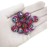 Chenkai 50PCS Totem Print Silicone Beads Teething DIY Chewing Toy Accessories