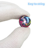 Chenkai 50PCS Totem Print Silicone Beads Teething DIY Chewing Toy Accessories