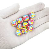 Chenkai 50PCS Watercolor Silicone Beads Baby Teething DIY Sensory Chewing Toy