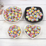 Chenkai 50PCS Watercolor Silicone Beads Baby Teething DIY Sensory Chewing Toy