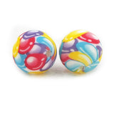 Chenkai 50PCS Watercolor Silicone Beads Baby Teething DIY Sensory Chewing Toy