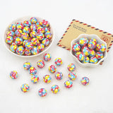 Chenkai 50PCS Watercolor Silicone Beads Baby Teething DIY Sensory Chewing Toy