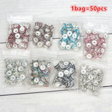 Chenkai 50PCS 10mm Rhinestone Rondelle Spacer Beads DIY Bracelet Pen Making