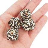 Chenkai 50PCS 14MM 17MM Leopard Beads BPA DIY Teether Chain Accessories