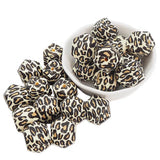 Chenkai 50PCS 14MM 17MM Leopard Beads BPA DIY Teether Chain Accessories