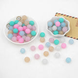 Chenkai 50pcs 12mm Silicone Beads BPA Teething Infant Chew Dummy Necklace Toy