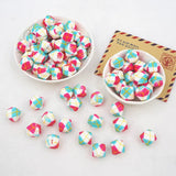Chenkai 50pcs 14mm Hydrangea Hexagon Silicone Beads Baby Teething Bead