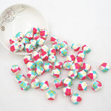 Chenkai 50pcs 14mm Hydrangea Hexagon Silicone Beads Baby Teething Bead