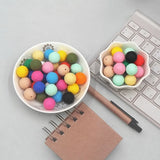 Chenkai 50pcs 16mm Silicone Round Beads BPA Teething Dummy Necklace Pacifier