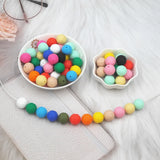 Chenkai 50pcs 16mm Silicone Round Beads BPA Teething Dummy Necklace Pacifier