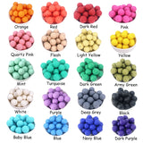 Chenkai 50pcs 16mm Silicone Round Beads BPA Teething Dummy Necklace Pacifier