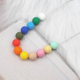 Chenkai 50pcs 16mm Silicone Round Beads BPA Teething Dummy Necklace Pacifier