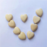 Chenkai 50pcs Natural Wood Heart Teether Beads Unfinished Baby Shower Teethering