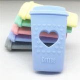 Chenkai 5PCS Silicone Coffee Cup Teether Baby Pacifier Toy