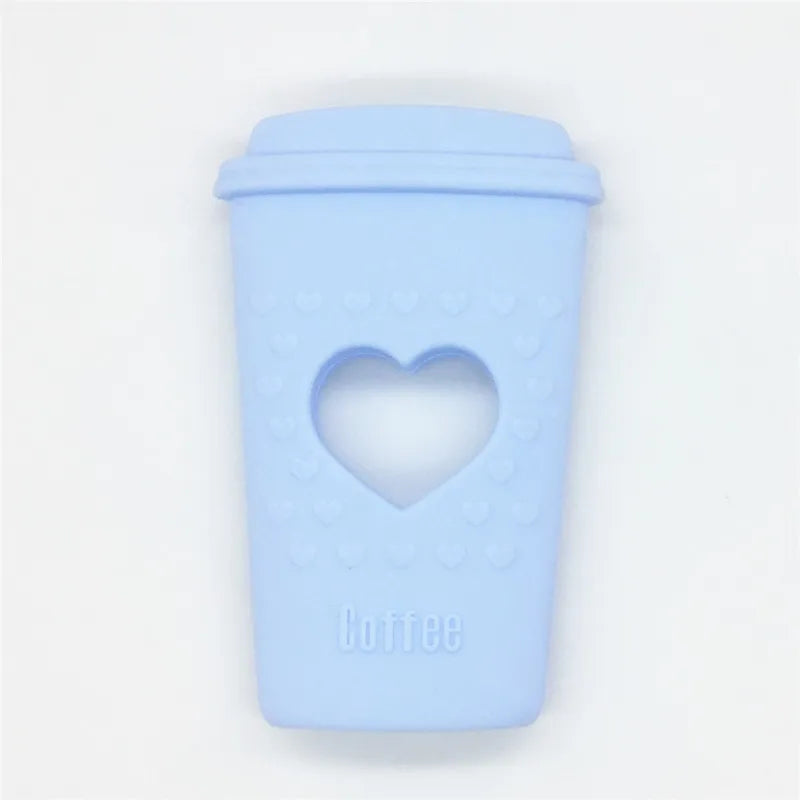 Chenkai 5PCS Silicone Coffee Cup Teether Baby Pacifier Toy
