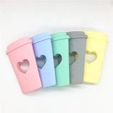 Chenkai 5PCS Silicone Coffee Cup Teether Baby Pacifier Toy